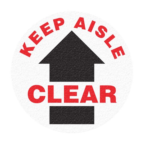SFU882-"Keep Aisle Clear" Floor Sign
