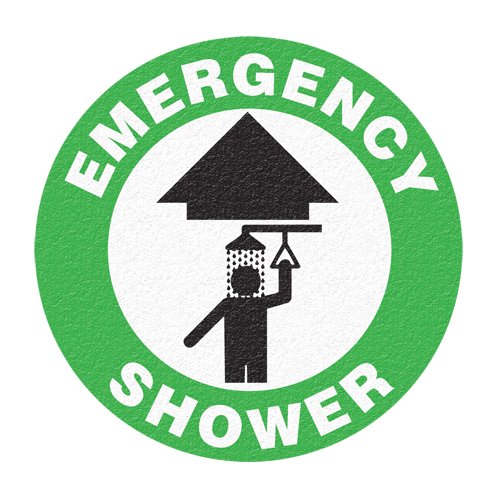 SFU884-"Emergency Shower" Floor Sign
