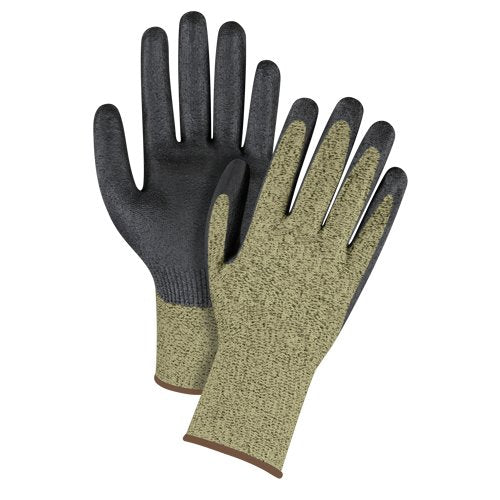 SGF147-Black & Yellow Seamless Stretch Cut-Resistant Gloves