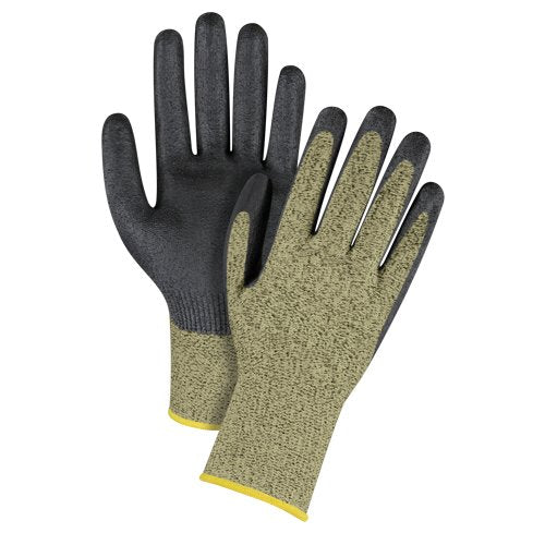 SGF149-Black & Yellow Seamless Stretch Cut-Resistant Gloves