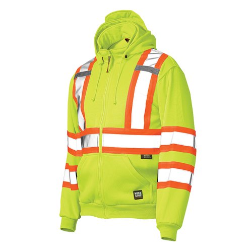 SGH084-Zip Front Safety Fleece Hoodie