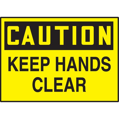 SGH841-"Keep Hands Clear" Label
