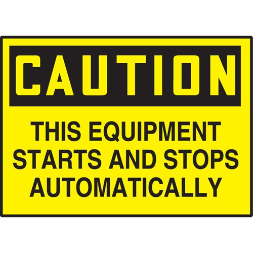 SGH842-"Starts & Stops Automatically" Label