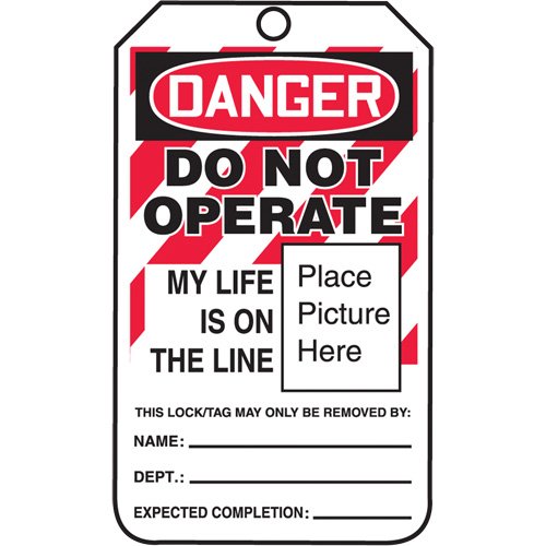 SGH863-Do Not Operate Danger Lockout Tagout Tags