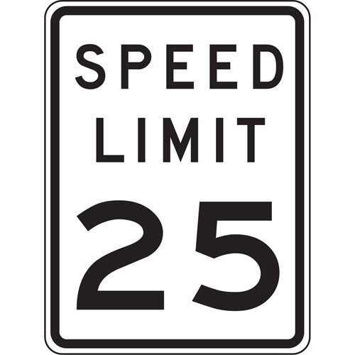 SGH907-25 Km Speed Limit Sign