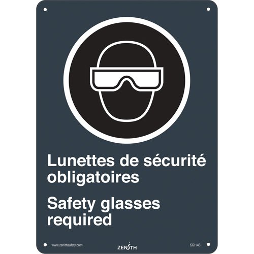 SGI143-Lunettes de Sécurité / Safety Glasses CSA Standard Safety Sign