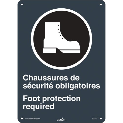 SGI147-Chaussures de Sécurité / Foot Protection CSA Standard Safety Sign