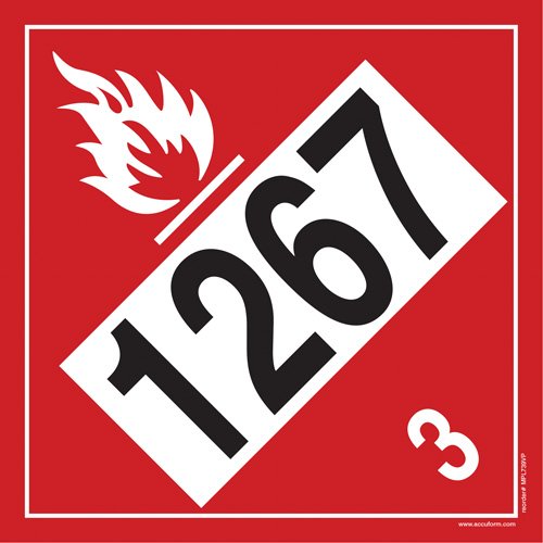 SGJ322-1267 Petroleum Crude Oil Flammable Liquid TDG Placard