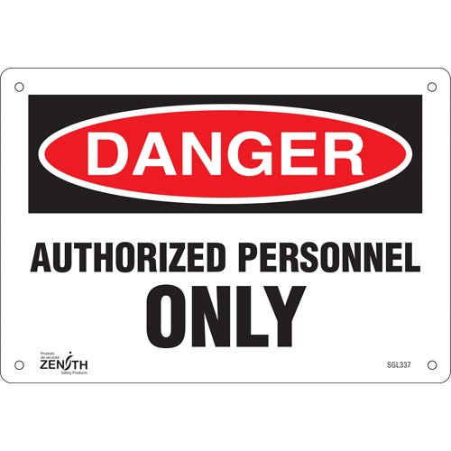 SGL337-"Authorized Personnel Only" Sign