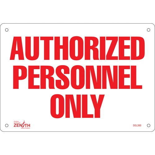 SGL360-"Authorized Personnel Only" Sign