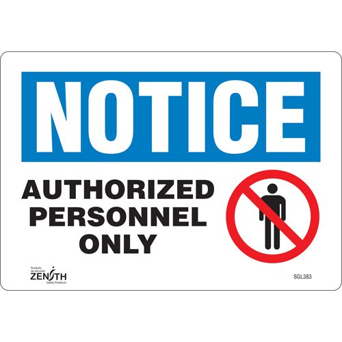 SGL383-"Authorized Personnel Only" Sign