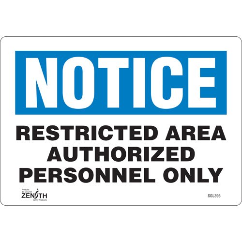 SGL395-"Authorized Personnel Only" Sign