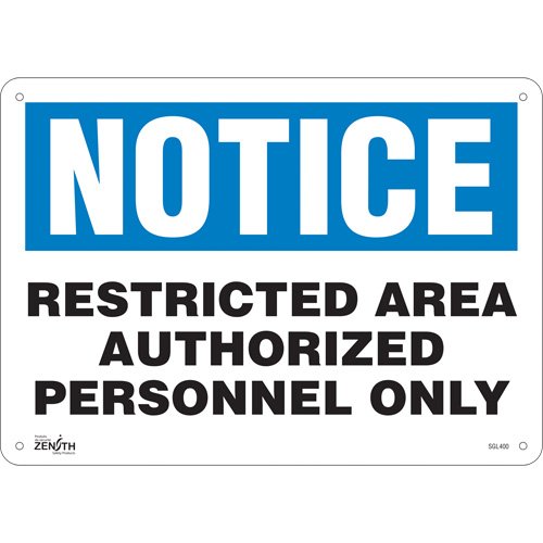 SGL400-"Authorized Personnel Only" Sign