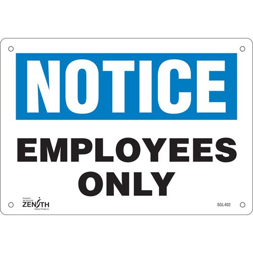 SGL402-"Employees Only" Sign