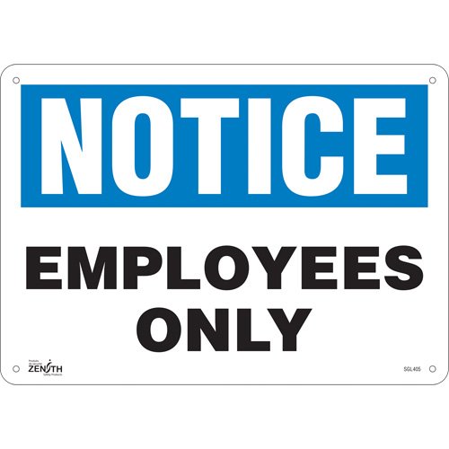 SGL405-"Employees Only" Sign