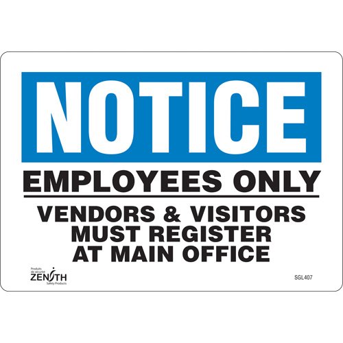 SGL407-"Employees Only" Sign