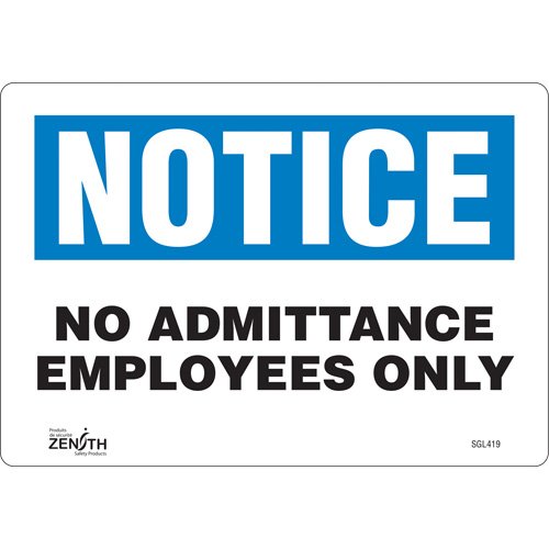 SGL419-"Employees Only" Sign