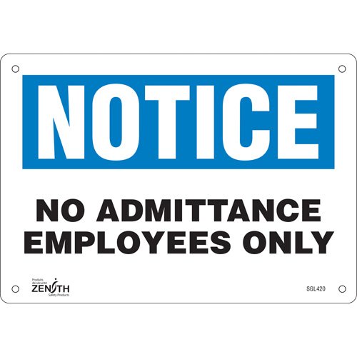 SGL420-"Employees Only" Sign