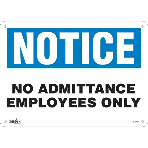 SGL424-"Employees Only" Sign