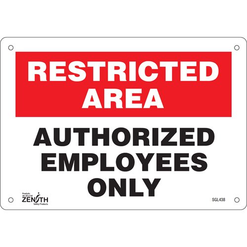 SGL438-"Authorized Personnel Only" Sign