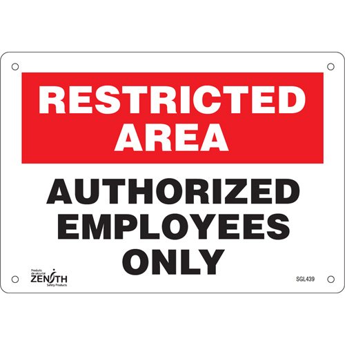 SGL439-"Authorized Personnel Only" Sign