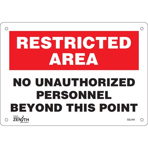 SGL444-"No Unauthorized Personnel" Sign