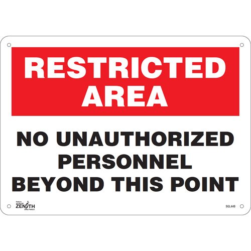 SGL448-"No Unauthorized Personnel" Sign
