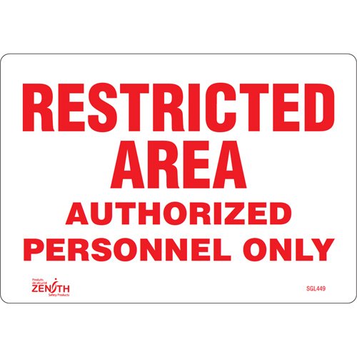 SGL449-"Authorized Personnel Only" Sign