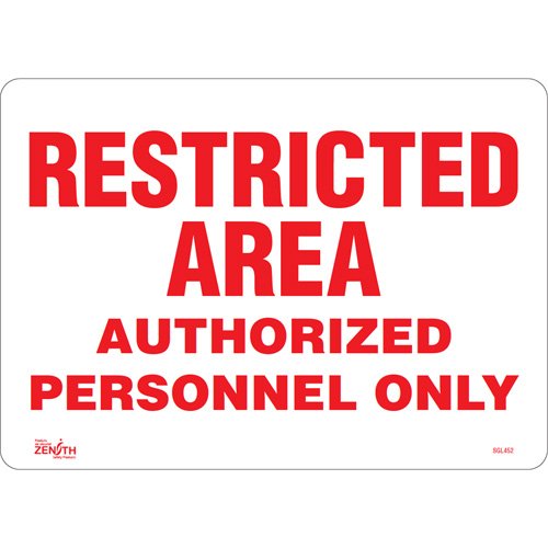 SGL452-"Authorized Personnel Only" Sign