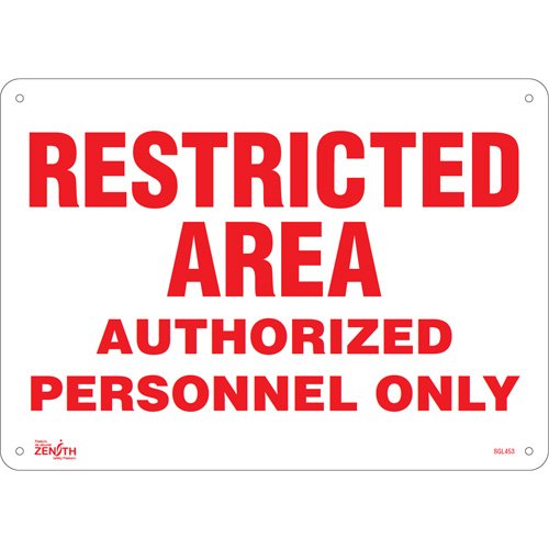 SGL453-"Authorized Personnel Only" Sign