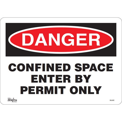 SGL602-"Confined Space Enter By Permit Only" Sign