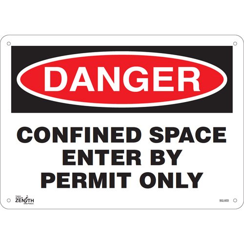 SGL603-"Confined Space Enter By Permit Only" Sign