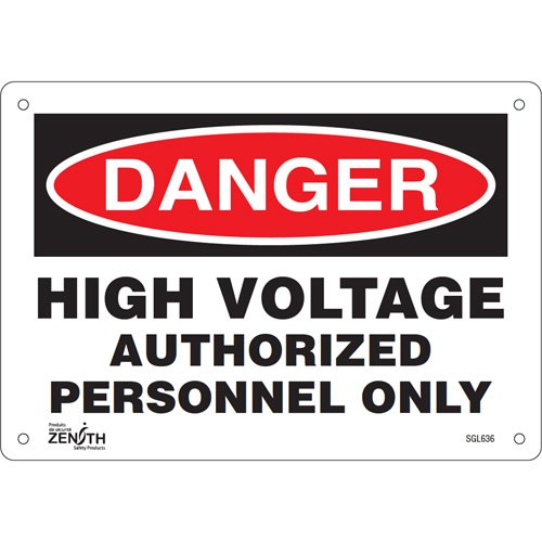 SGL636-"Authorized Personnel Only" Sign