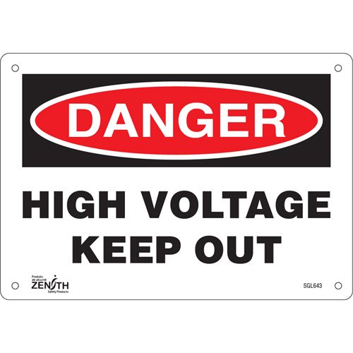SGL643-"High Voltage Keep Out" Sign