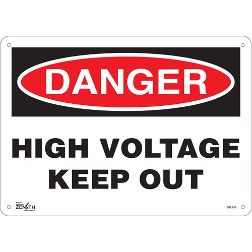 SGL646-"High Voltage Keep Out" Sign