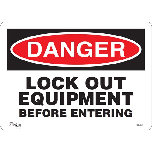 SGL650-"Lock Out Equipment Before Entering" Sign