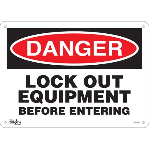 SGL652-"Lock Out Equipment Before Entering" Sign