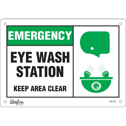 SGL726-"Eye wash Station Keep Area Clear" Sign