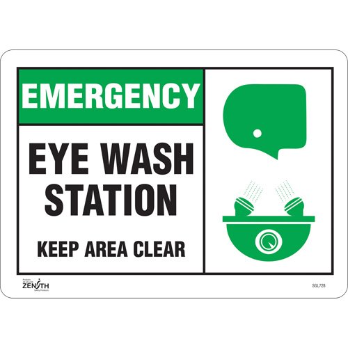 SGL728-"Eye wash Station Keep Area Clear" Sign