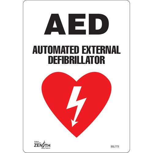 SGL773-"AED Automated External Defibrillator" Sign