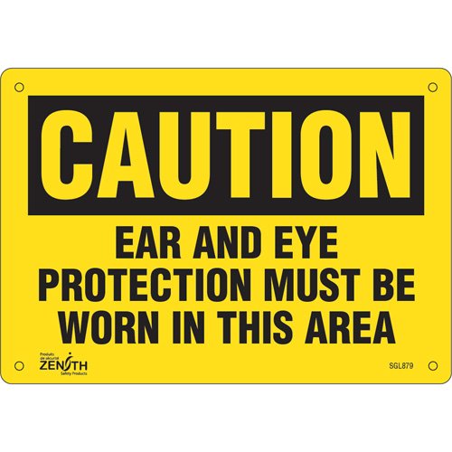 SGL879-"Ear And Eye Protection" Sign