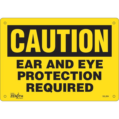 SGL884-"Ear And Eye Protection" Sign