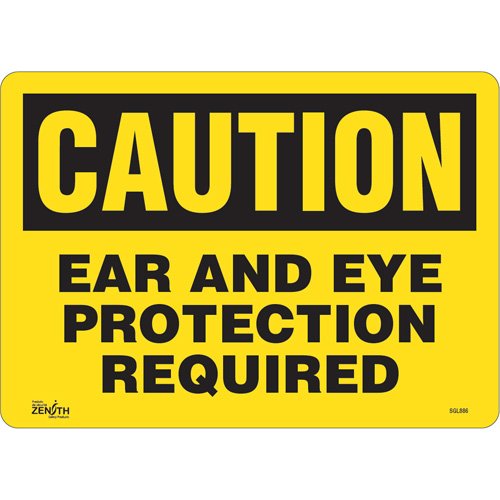 SGL886-"Ear And Eye Protection" Sign