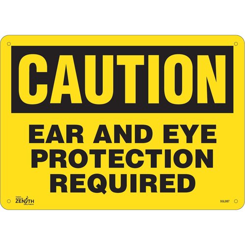 SGL887-"Ear And Eye Protection" Sign