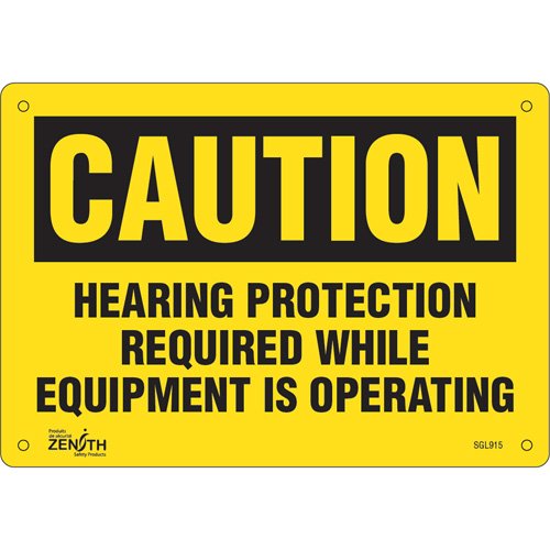 SGL915-"Hearing Protection Required" Noise Hazard Sign