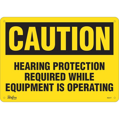 SGL917-"Hearing Protection Required" Noise Hazard Sign
