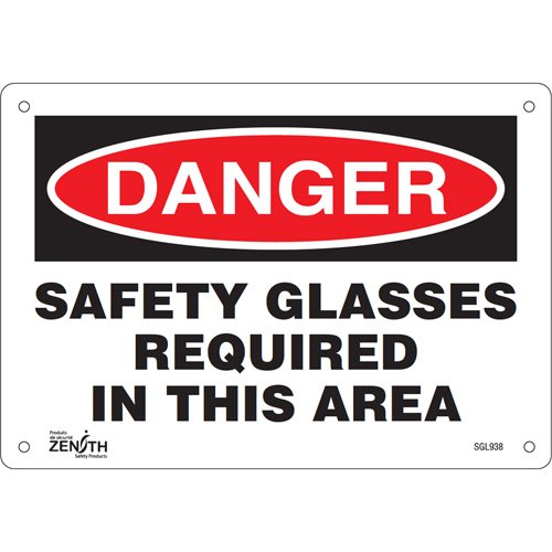 SGL938-"Safety Glasses Required" Sign