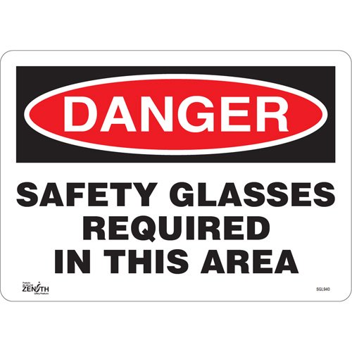 SGL940-"Safety Glasses Required" Sign