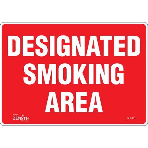 SGL973-"Designated Smoking Area" Sign