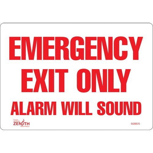 SGM076-"Emergency Exit Only" Sign